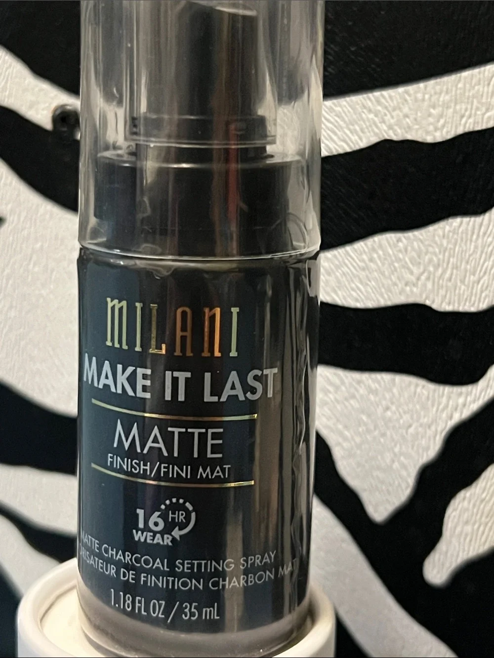 Milani Matte Setting Spray in Charcoal Finish